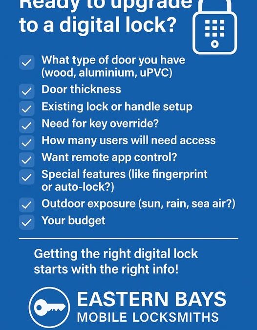 What Does Your Locksmith Need to Know When You Want a Digital Lock?